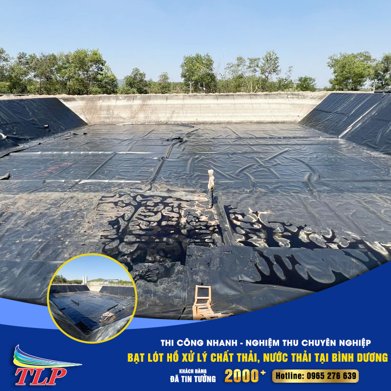 Bạt lót hồ xử lý chất thải, nước thải tại Bình Dương: Thi công nhanh - Nghiệm thu chuyên nghiệp